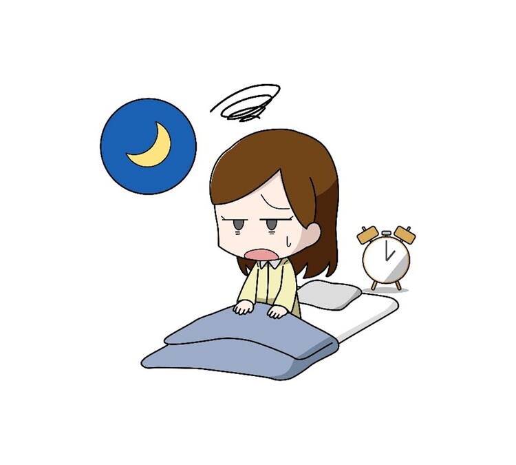夜中に何度も目が覚める（中途覚醒）のイメージ