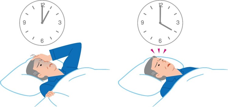 朝早く目が覚める（早朝覚醒）のイメージ